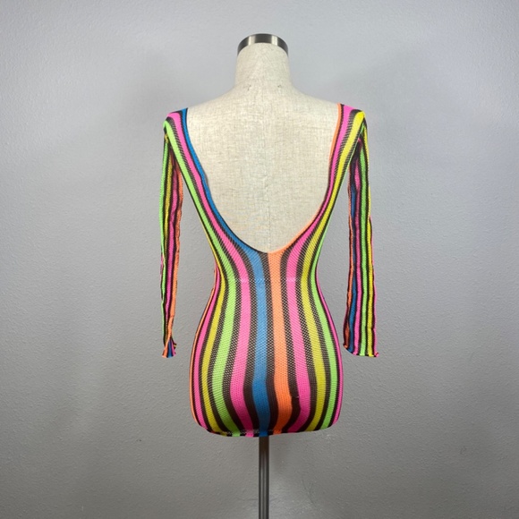 Colorful mesh body stocking - Picture 6 of 7